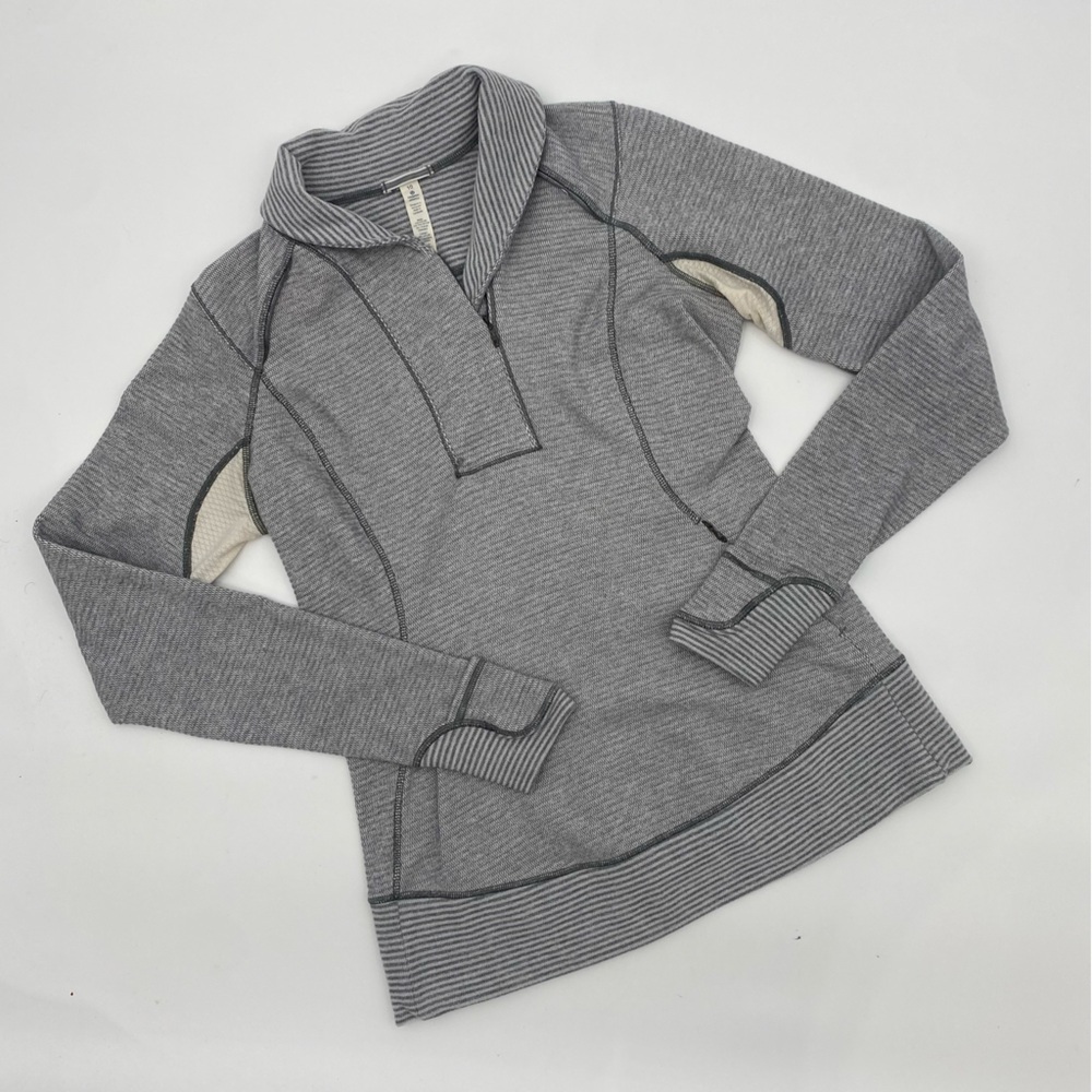 Lululemon Think Fast gray pullover size 10 - Picture 4 of 8